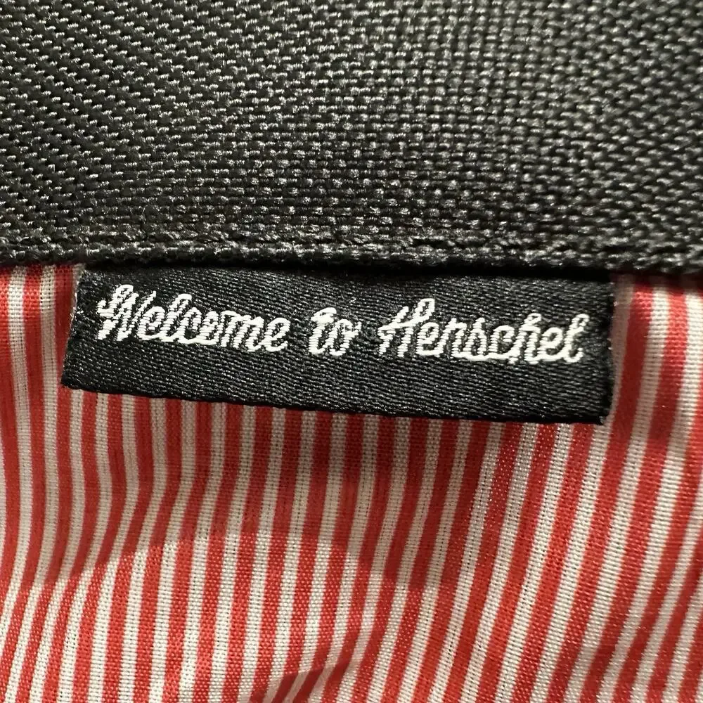 Herschel City Backpack 14.0L‎ Mid Volume Black Canvas Flap Laptop Bag Bookbag